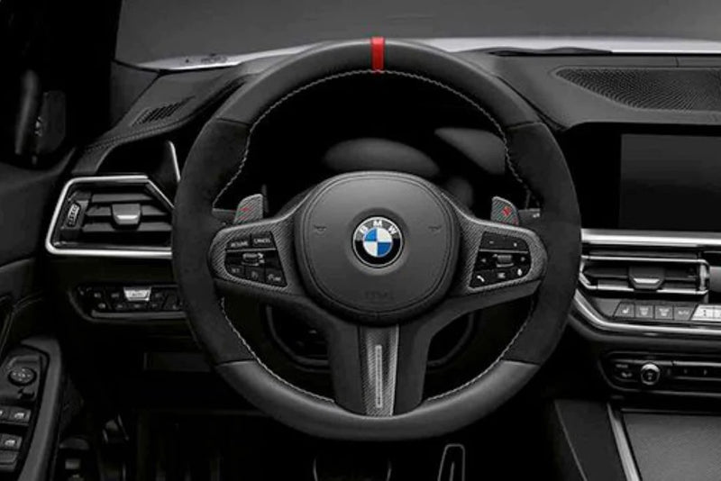 Laden Sie das Bild in Galerie -Viewer, BMW M Performance Lenkrad Alcantara/Leder mit roter 12-Uhr Markierung für BMW G-Serie - 32302462906
