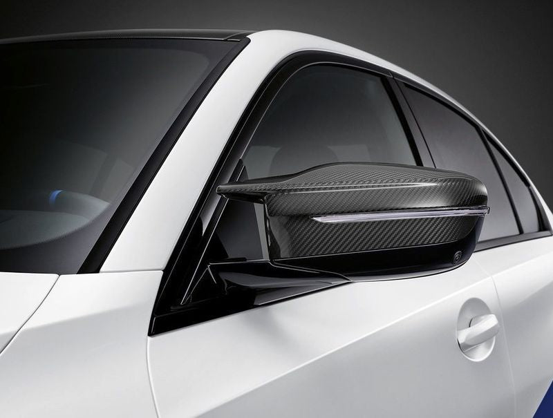 Laden Sie das Bild in Galerie -Viewer, BMW M Performance Carbon Spiegelkappen Set für BMW M240i G42 - 51168075063/51168075064
