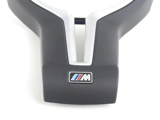 BMW Dekorblende Leder/silber Lenkrad M Sportlederlenkrad für F-Serie und M-Modelle - 32307846029
