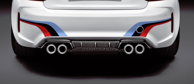Laden Sie das Bild in Galerie -Viewer, BMW M Performance Carbon Diffusor für BMW M2 N55 F87 / BMW M2 Competition / BMW M2 CS - 51192361666
