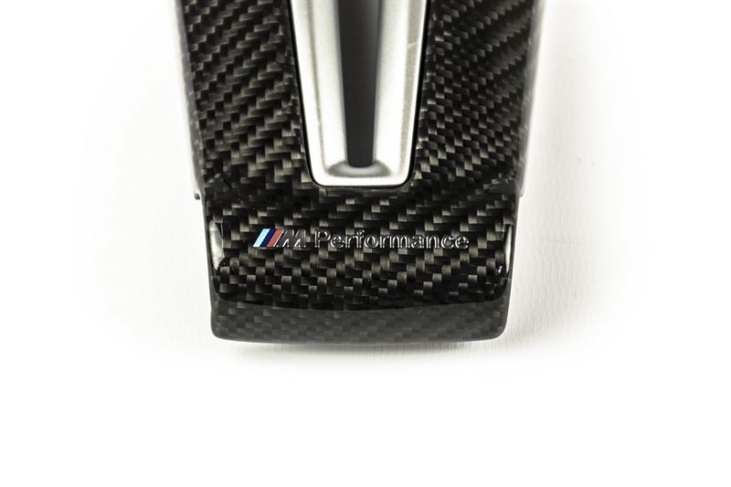 Laden Sie das Bild in Galerie -Viewer, BMW M Performance Dekorblende Carbon glanz M Sportlederlenkrad für F-Serie - 32302345203
